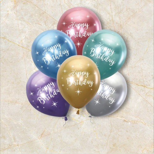 6 Adet Doğum Günü Helyum Balon (Ek Ürün Olarak Satılır)